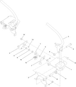 Lh Control Handle Assembly No. 144-1421 Diagram and Parts List for 18562 400000000 - 414265543 Toro Lawn Mower