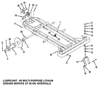 Section 1-Frame, Rear Hub And Front Wheel Fork Diagram and Parts List for Z1-24OE01  Toro Lawn Tractor