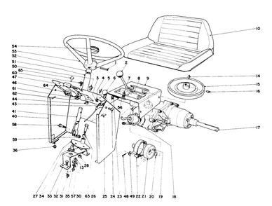 Dash Assembly Diagram and Parts List for 55051 0000001 - 0999999 Toro Lawn Tractor