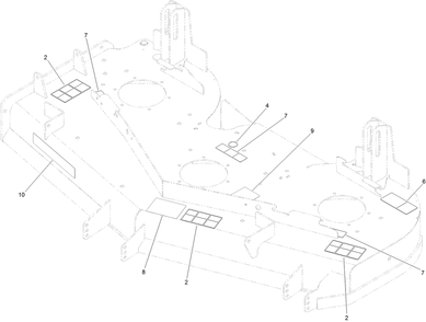 Deck Decal Assembly Diagram and Parts List for 74143 (316000001-316999999)(2016) Toro Lawn Mower