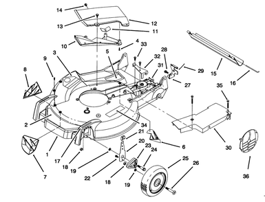 Housing Assembly Diagram and Parts List for 20464 5900001 - 5999999 Toro Lawn Mower