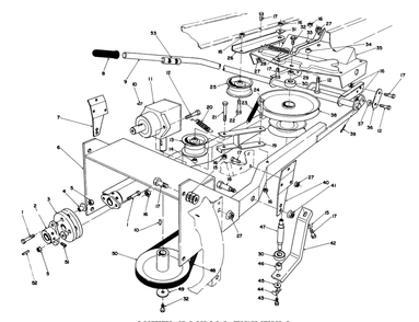 Frame & Pulley Assembly 36" Snowthrower Attachment Model No. 59160 (Optional) Diagram and Parts List for 57356 5000001 - 5999999 Toro Lawn Tractor