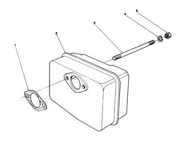 Muffler Assembly Model No. 47pp3-4 Diagram and Parts List for 38181 4900001 - 4999999 Toro Snow Blower