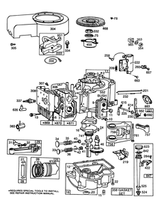Engine Briggs & Stratton Model 253707-0157-01 (Continued) Diagram and Parts List for 57354 6000001 - 6999999 Toro Lawn Tractor
