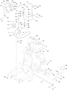 Hydraulic Tank And Track Shaft Assembly Diagram and Parts List for 22327 412900000 - 999999999 Toro Lawn Tractor Accessories