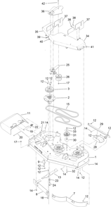 Deck Assembly Diagram and Parts List for 74504TE (316000001-316999999)(2016) Toro Lawn Mower