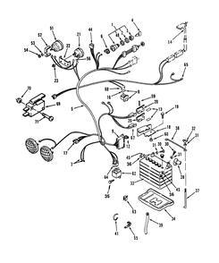 Electrical System Diagram and Parts List for R1-16O804 2000001 - 2999999 Toro Lawn Tractor