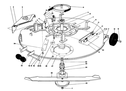 32" Cutting Deck Model No. 59130 Diagram and Parts List for 57450 1000001 - 1999999 Toro Lawn Tractor
