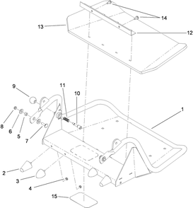 Platform Assembly 1 Diagram and Parts List for 74558 (290000001-290000209)(2009) Toro Lawn Mower