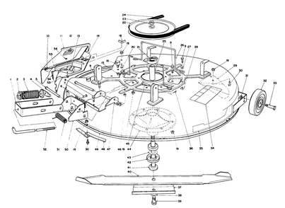 Mower Assembly-Recycler Diagram and Parts List for 56190 2000001 - 2999999 Toro Lawn Tractor