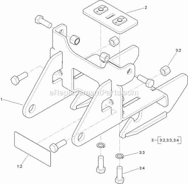 Undercarriage Assembly No. Lta13235 Diagram and Parts List for LTA13235 400000000-999999999 Toro Snow Blower