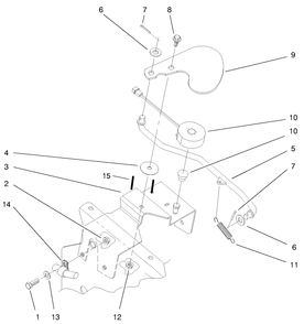 Cruise Control Assembly Diagram and Parts List for 73552 9900001 - 9999999 Toro Lawn Tractor