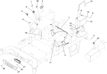 Electrical Assembly Diagram and Parts List for 74024 417400000 - 418029251 Toro Lawn Tractor