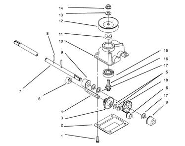 Gearcase Assembly No. 71-9600 Diagram and Parts List for 20820BC 5900001 - 5999999 Toro Lawn Mower