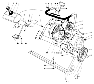 Engine Assembly (Model 38230) Diagram and Parts List for 38220 9000001 - 9999999 Toro Snow Blower