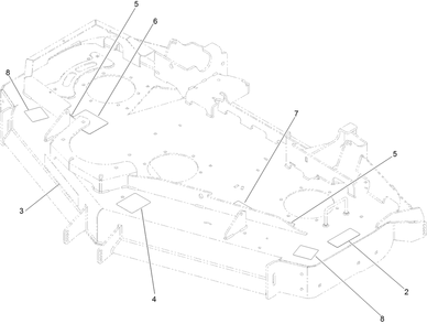 Part Location Diagram of 127-6662 Toro Decal-Spindle, Counter Rotating