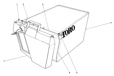 Grass Bag Assembly No. 11-0159 Diagram and Parts List for 20700 1000001 - 1999999 Toro Lawn Mower
