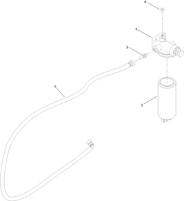 Fuel Filter Assembly No. 127-5254 Diagram and Parts List for 23898 400000000 - 999999999 Toro Lawn Tractor Accessories