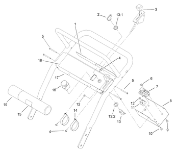 Control Panel Assembly Diagram and Parts List for 30261TE (240000001-240999999)(2004) Toro Lawn Mower