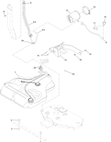 Fuel System Assembly Diagram and Parts List for 75951 400000000-402099999 Toro Lawn Mower