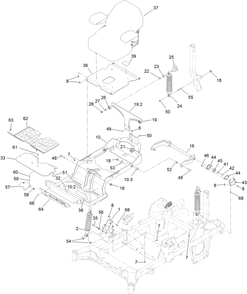 Seat Suspension Platform Assembly Diagram and Parts List for 74048TE 414071690 - 999999999 Toro Lawn Tractor