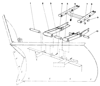V-Plow Installation No. 30755 (Optional) Diagram and Parts List for 30775 200001 - 299999 Toro Lawn Tractor
