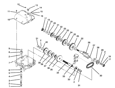 Peerless Transmission Model No. 700-039 Diagram and Parts List for 30181 69000001 - 69999999 Toro Lawn Tractor Accessories