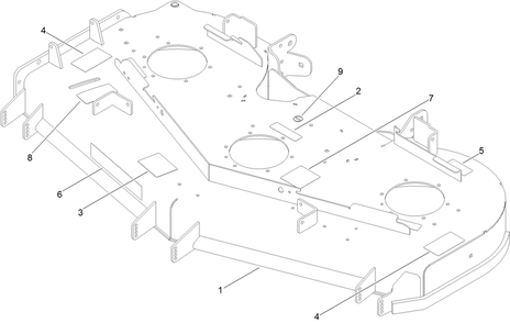 Deck Decal Assembly Diagram and Parts List for 72925TE 400000000-999999999 Toro Lawn Mower