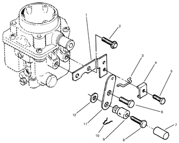 Choke Control Diagram and Parts List for 73422 7900001 - 7999999 Toro Lawn Tractor