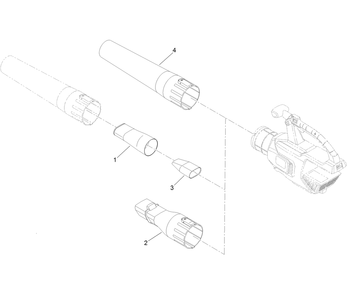 Cordless Axial Blower Assembly Diagram and Parts List for 51690T 322000001-322999999 Toro Leaf Blower / Vacuum