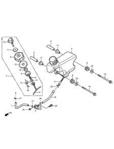 Fuel Tank Assembly Diagram and Parts List for 2615 315000001 - 315999999 Toro Lawn Tractor Accessories