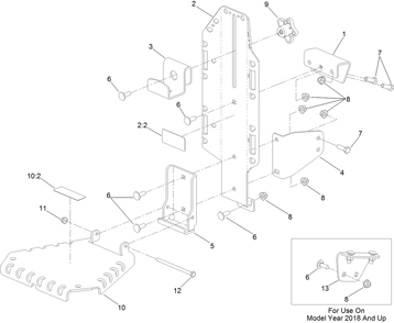 Universal Mount Assembly Diagram and Parts List for 136-9046  Toro Lawn Tractor