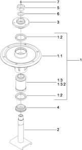 Spindle Assembly Diagram and Parts List for 74955CP (290000001-290999999)(2009) Toro Lawn Mower