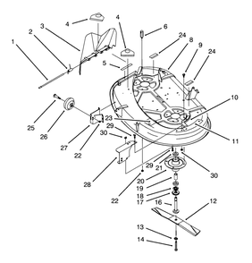 Housing & Spindle Assembly (38" Cutting Unit) (Model No. 71202 Only) Diagram and Parts List for 71180 3900001 - 3999999 Toro Lawn Tractor