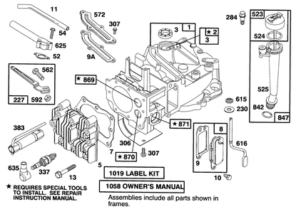 Engine Briggs & Stratton Model 127802-0514-21 Diagram and Parts List for 20801BC 4900001 - 4999999 Toro Lawn Mower