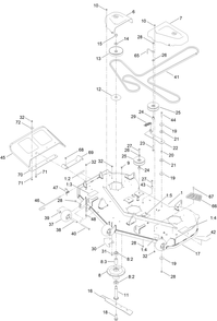54in Deck Assembly Diagram and Parts List for 75315 411643472 - 412999999 Toro Lawn Tractor