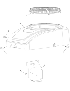 Blower Housing Assembly Diagram and Parts List for 74685 409290000 - 410149999 Toro Lawn Tractor
