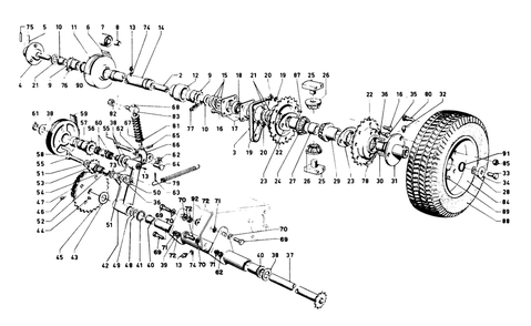 Differential And Countershaft Assembly Diagram and Parts List for 3104 9000001 - 9999999 Toro Lawn Tractor Accessories