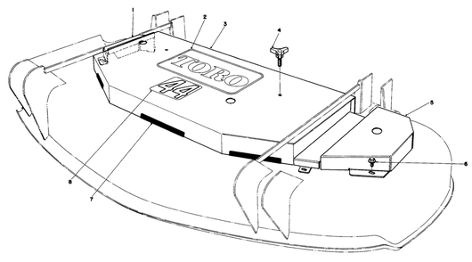 Cutting Unit Deck Covers Diagram and Parts List for 30144 800001 - 801221 Toro Lawn Mower