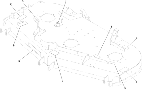 Deck Decal Assembly Diagram and Parts List for 72076 406395521-407399999 Toro Lawn Mower