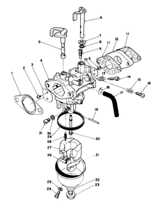 Carburetor Assembly (Model No. Vmg6) Diagram and Parts List for 20526C 7000001 - 7999999 Toro Lawn Mower