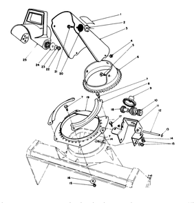 Discharge Chute Assembly Diagram and Parts List for 38181 4900001 - 4999999 Toro Snow Blower