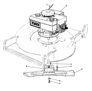 Engine Assembly Diagram and Parts List for 20588 7000001 - 7999999 Toro Lawn Mower