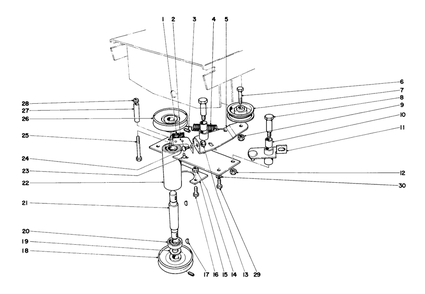 Power Takeoff Assembly Diagram and Parts List for 55051 0000001 - 0999999 Toro Lawn Tractor