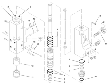 Part Location Diagram of 99-4370 Toro Seal Kit (Incl. Ref. #1-11)