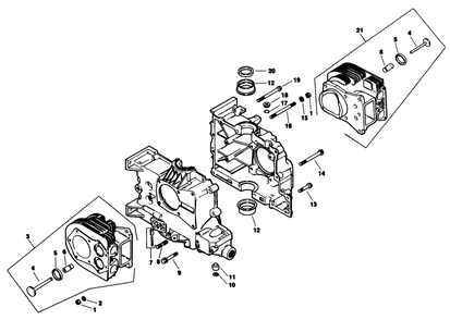 Crankcase-Engine Kohler Model No. Mv16s-Type 56511 Diagram and Parts List for 30117 0000001 - 0999999 Toro Lawn Tractor Accessories