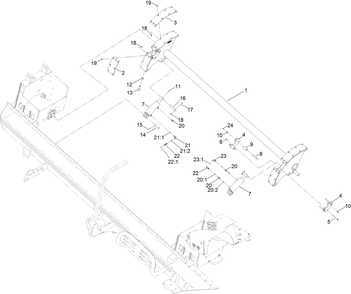 Rod Loader Cam Assembly Diagram and Parts List for 23898 400000000 - 999999999 Toro Lawn Tractor Accessories