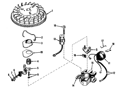 Magneto No. *610772 (Mower Model No. 21711)(Engine No. Tnt 100-10044) Diagram and Parts List for 21711 5000001 - 5999999 Toro Lawn Mower