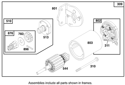 Engine Briggs & Stratton Model 28d707-0124-01 Diagram and Parts List for 70142 79000001 - 79999999 Toro Lawn Tractor