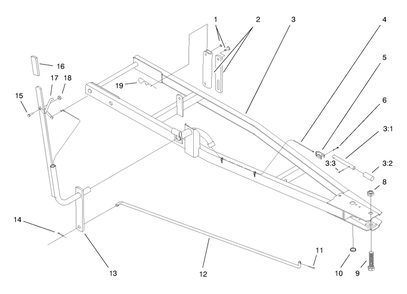 Part Location Diagram of 94-7782 Toro Bracket-Cable End